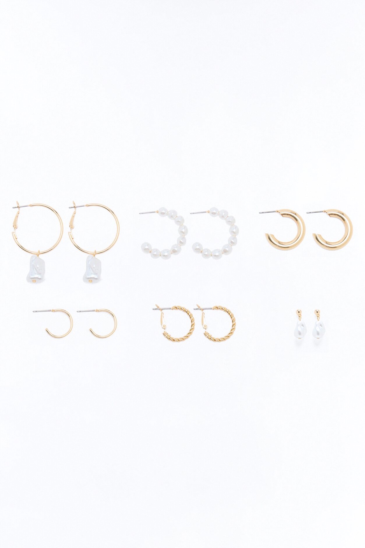 Take A Pick 6 Pair Multi Earring Set - Gold