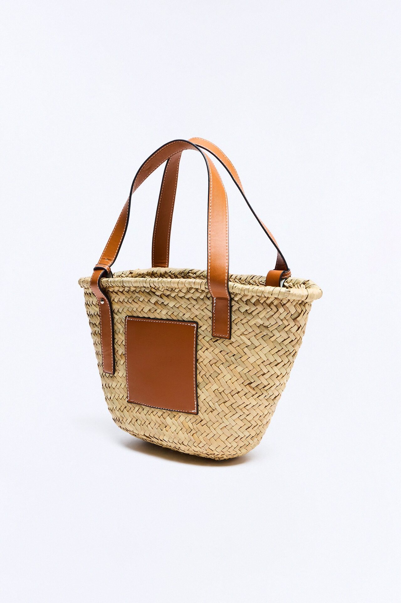 Sunday Picnic Straw Straw Tote Handbag - Natural/Combo