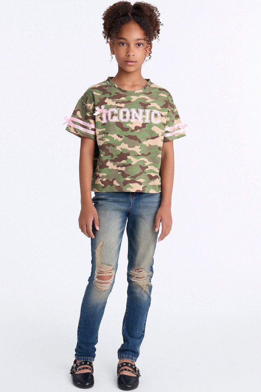Mini Kelly Ripped Tinted Stretch Skinny Jeans - Denim