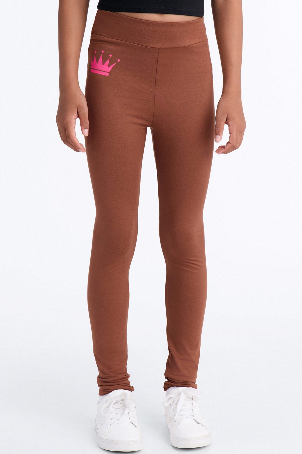 Mini Family Goals Crown Legging - Brown