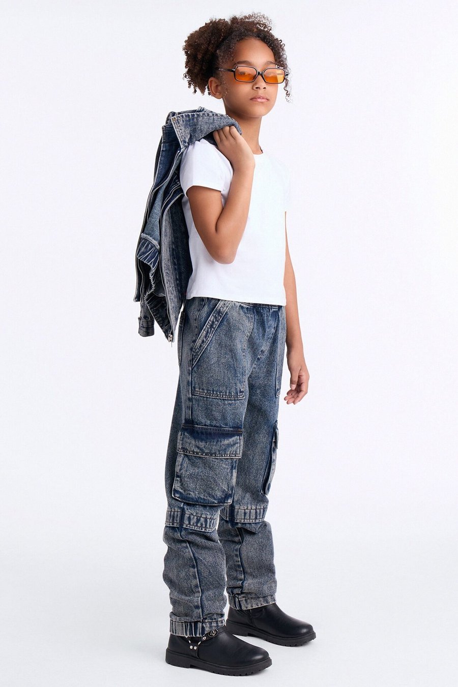 Mini Get To You Cargo Jogger Jeans - Blue