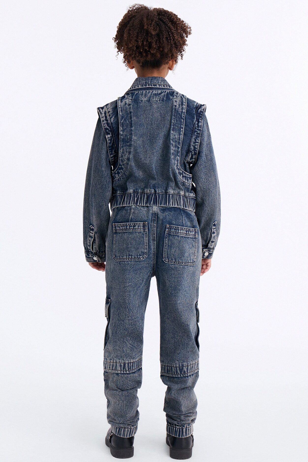 Mini Get To You Cargo Jogger Jeans - Acid Wash Blue