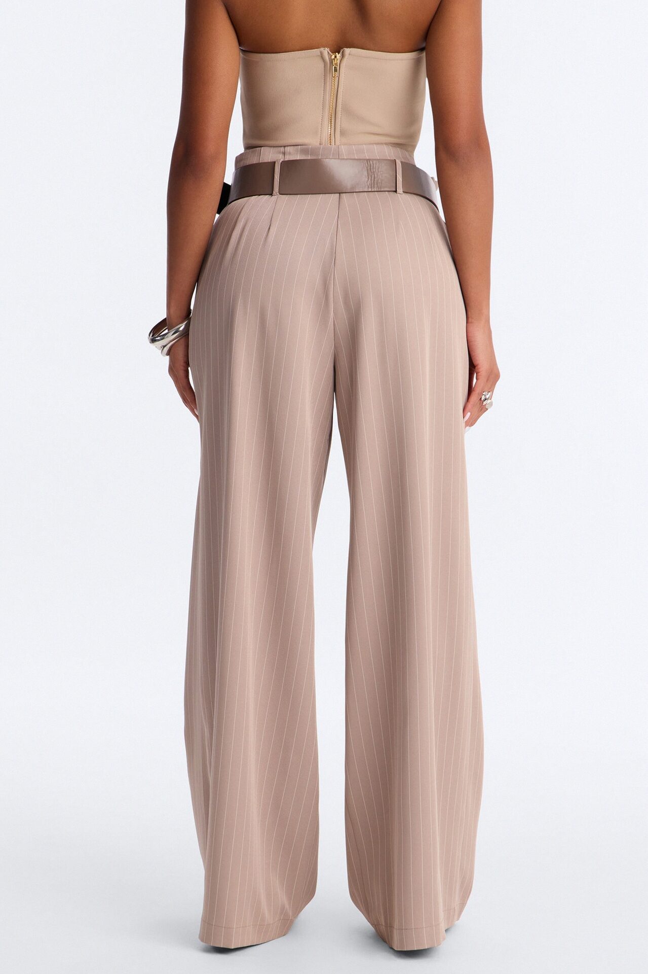 Sealed and Delivered Belted Wide Leg Trouser - Caffe