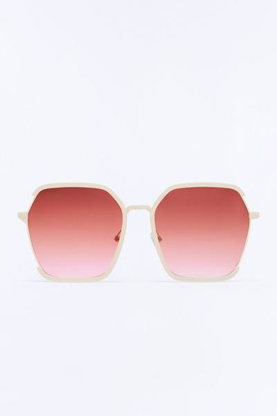 Sunset Fade Sunglasses - White/Pink