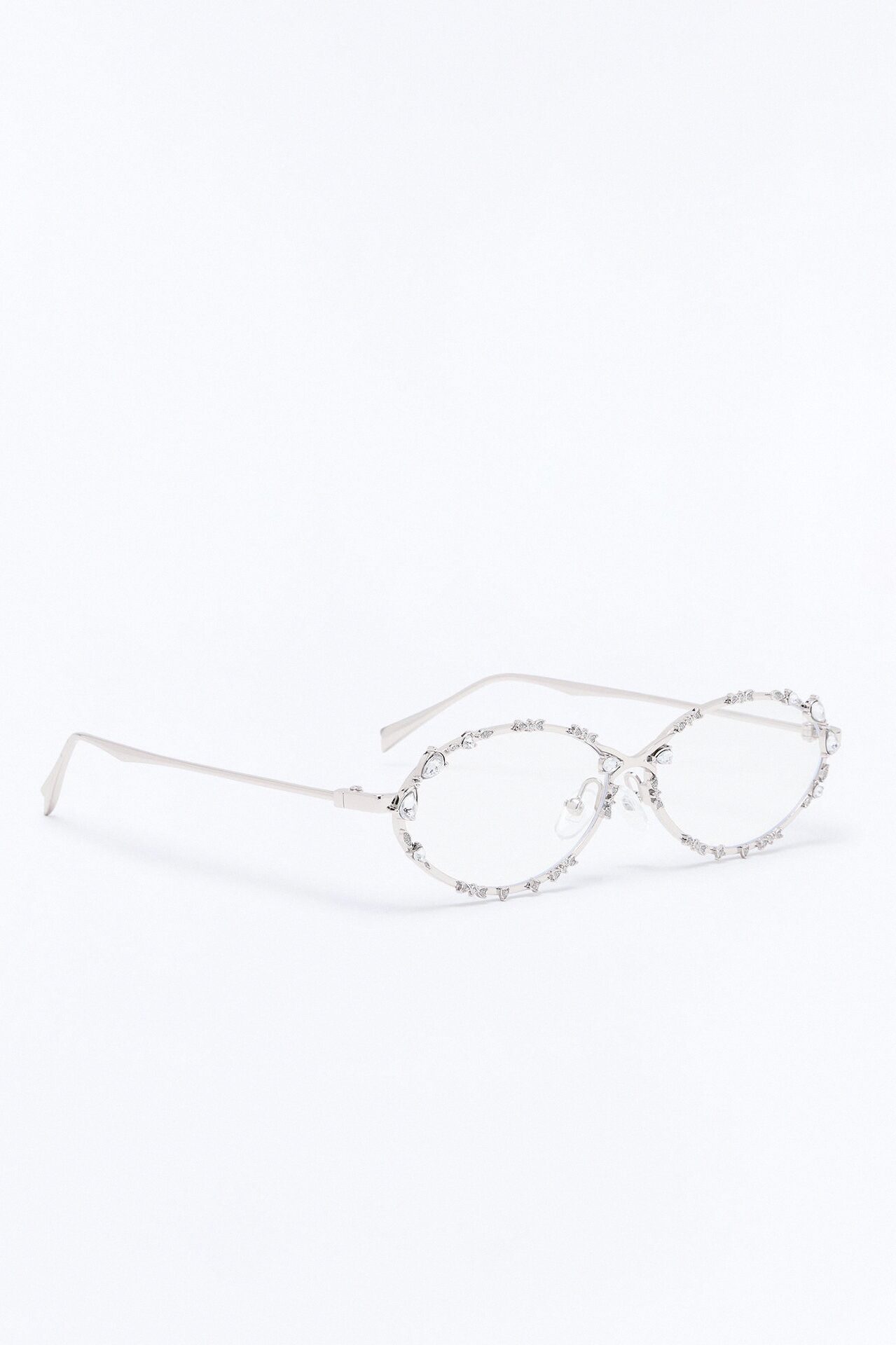 Glassy Gaze Glasses - Clear/Silver