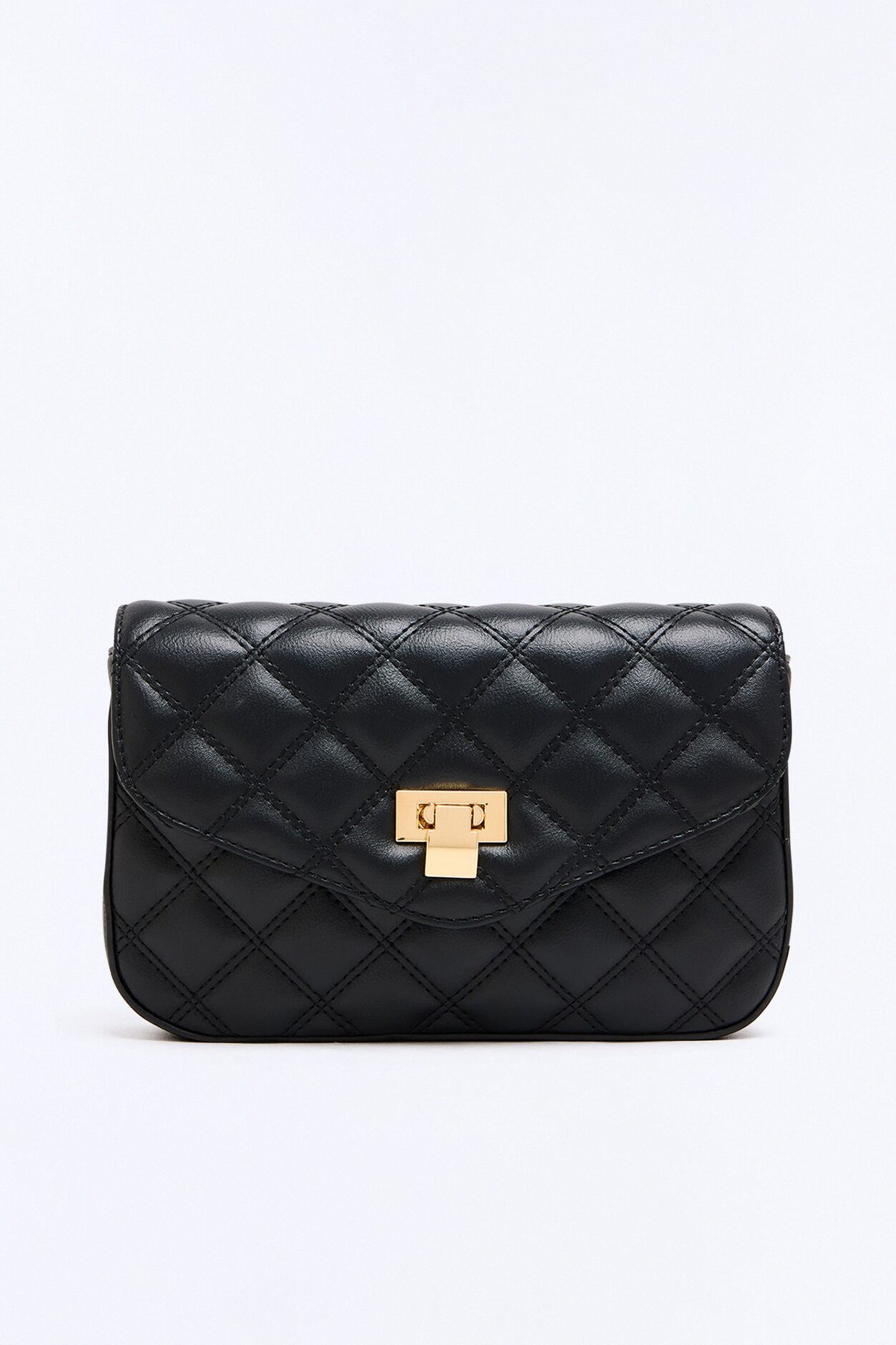 Morning Class Faux Leather Crossbody - Black