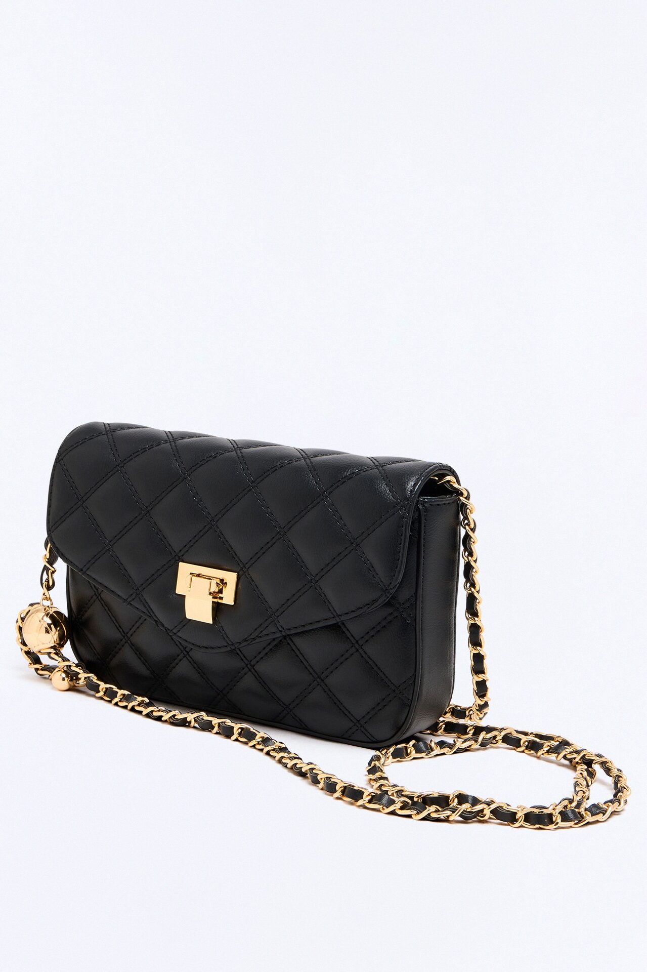 Morning Class Faux Leather Crossbody - Black