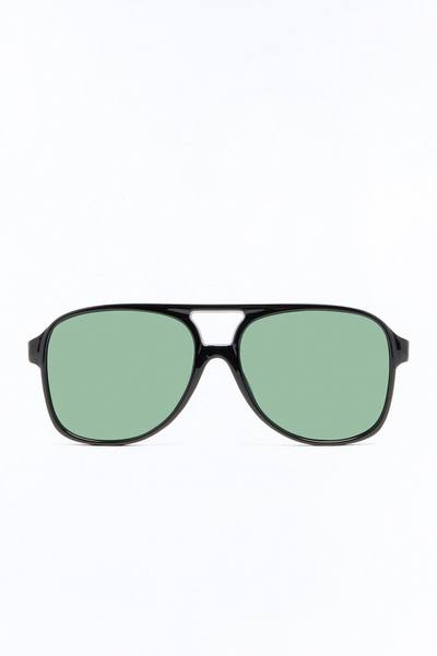 The Protagonist Aviator Sunglasses - Black/Green