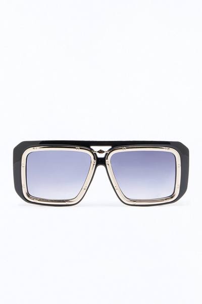 Architect Dual Stacked Square Sunglasses - Black