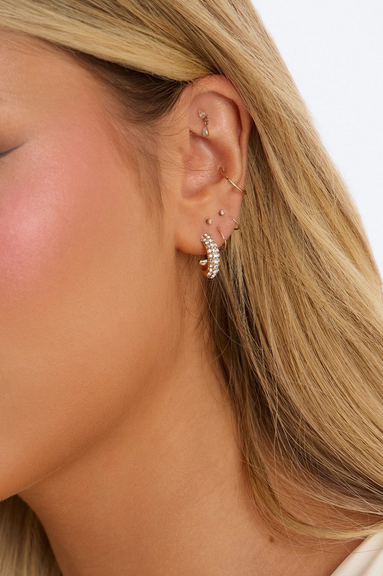 What's Your Vibe 9 Pair Multi Earring Set - Gold