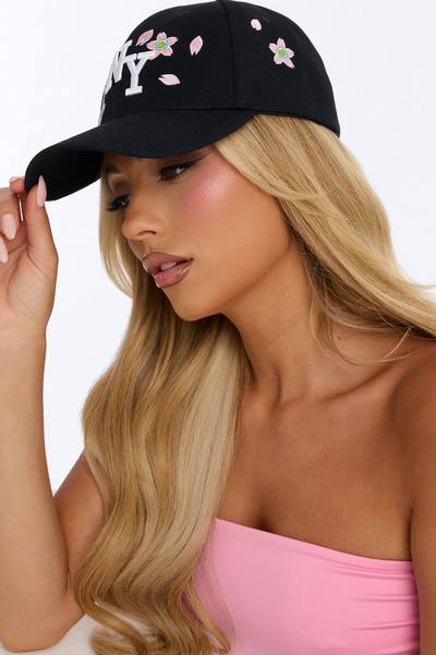 NY Flower Baseball Hat - Black/combo