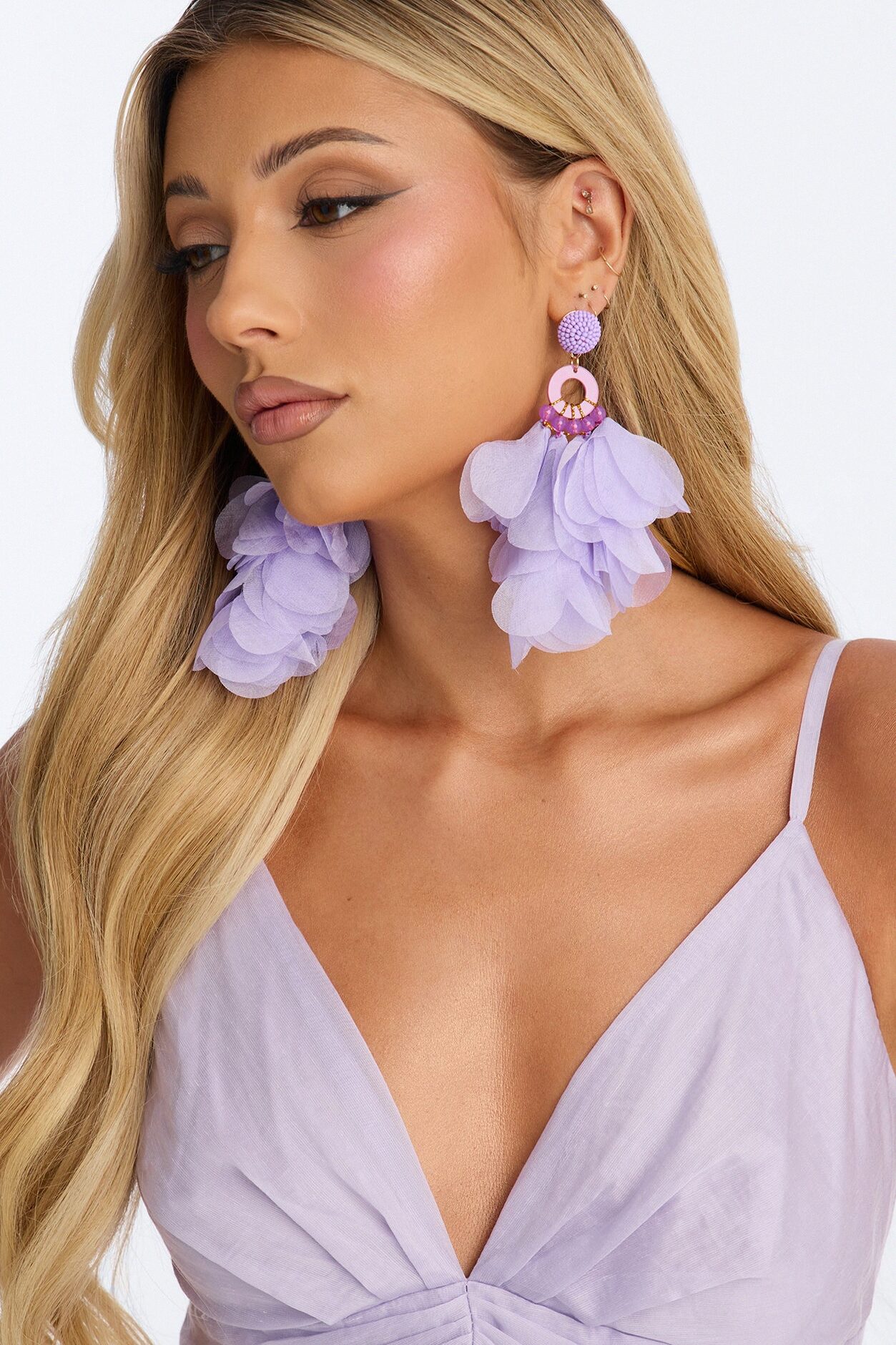 Dancing In The Garden Earrings - Lavender
