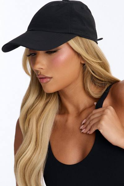 Rain Or Shine Nylon Baseball Hat - Black