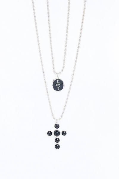Never Alone Necklace Set - Silver