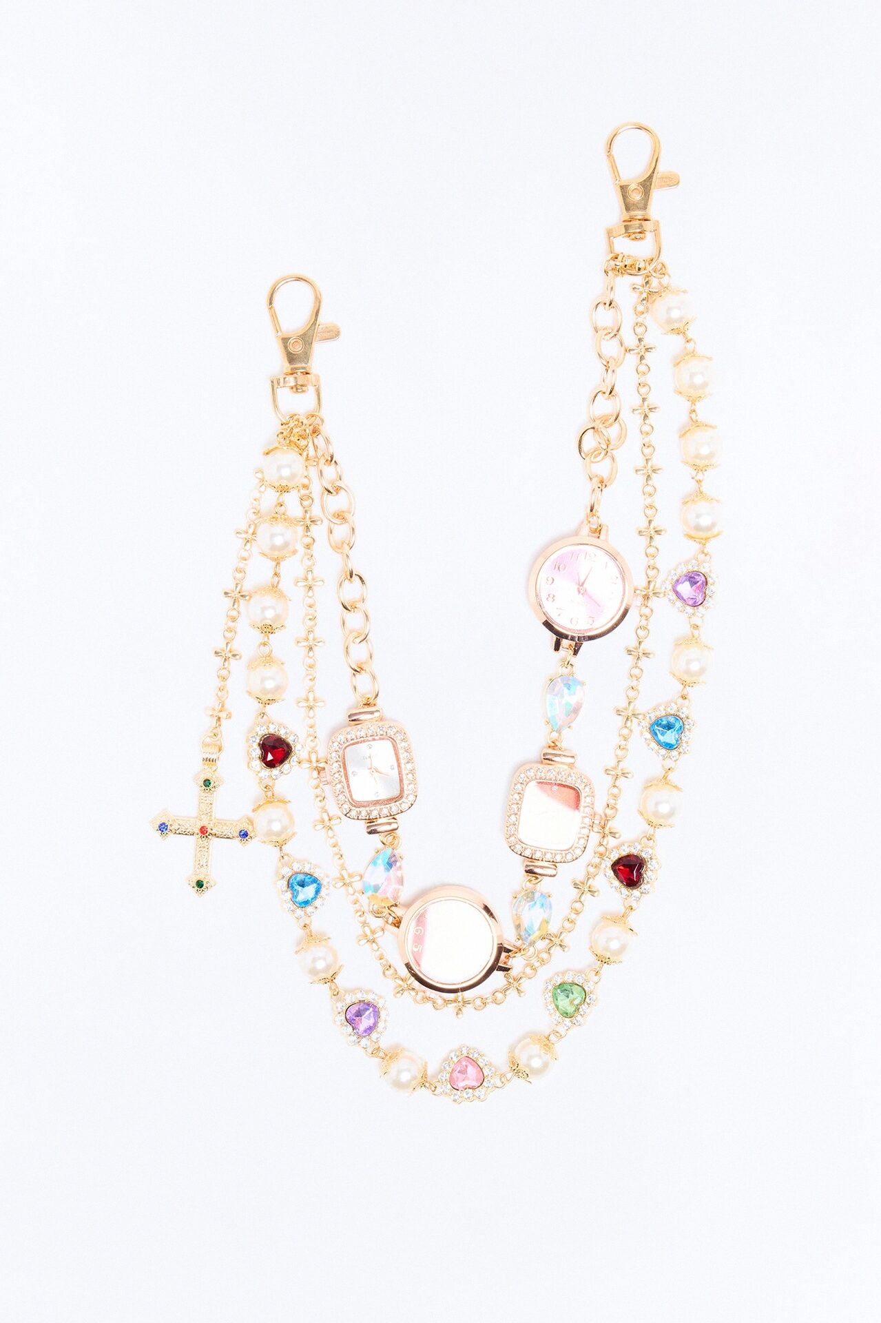 Waste No Time Pant Chain - Gold/Multi