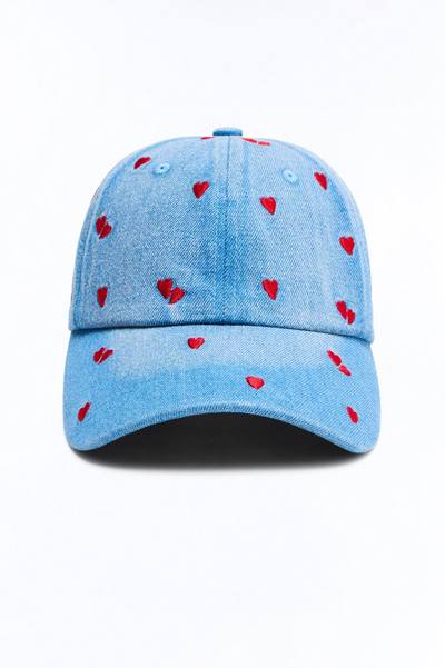 Lonely Hearts Baseball Hat - Blue/combo