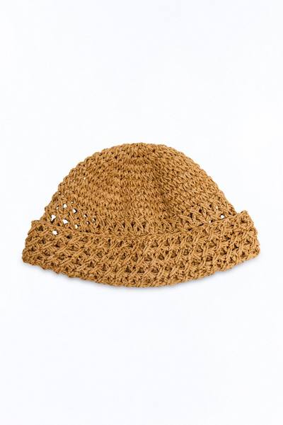 Head In The Sand Straw Beanie - Black
