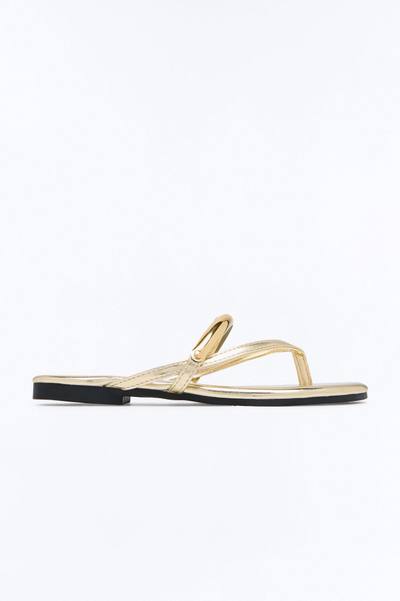 Kindly Hardware Flip Flops - Gold