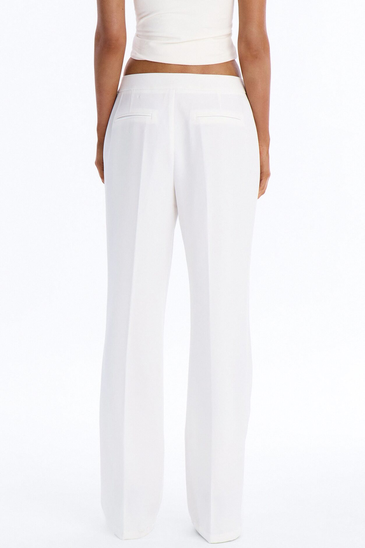 Tall Dreamy Days Low Rise Straight Leg Trouser - White