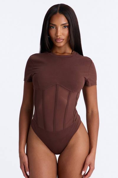 Keep That Energy Bodysuit - Brown