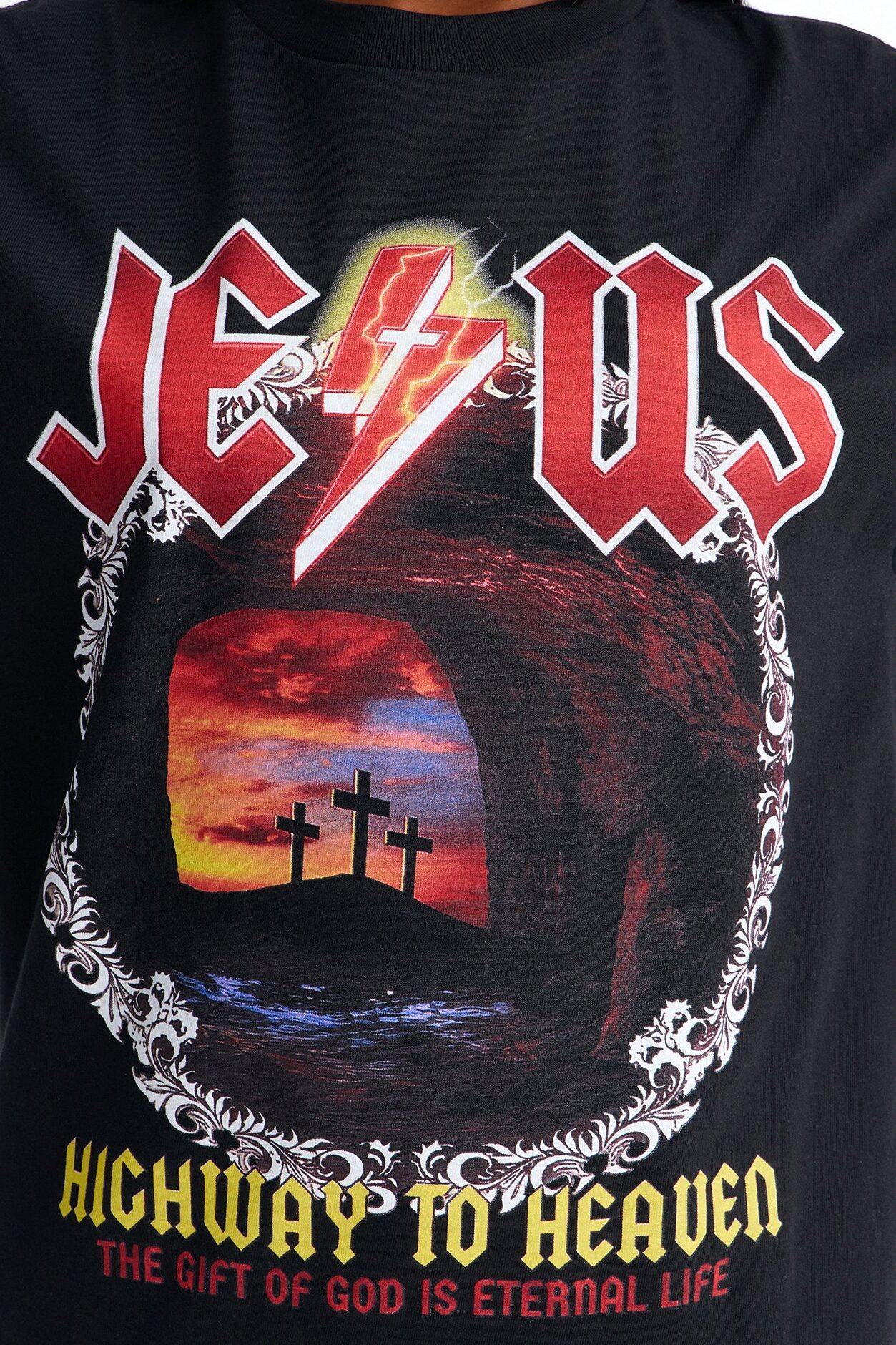 Highway To Heaven Oversized Tee - Black