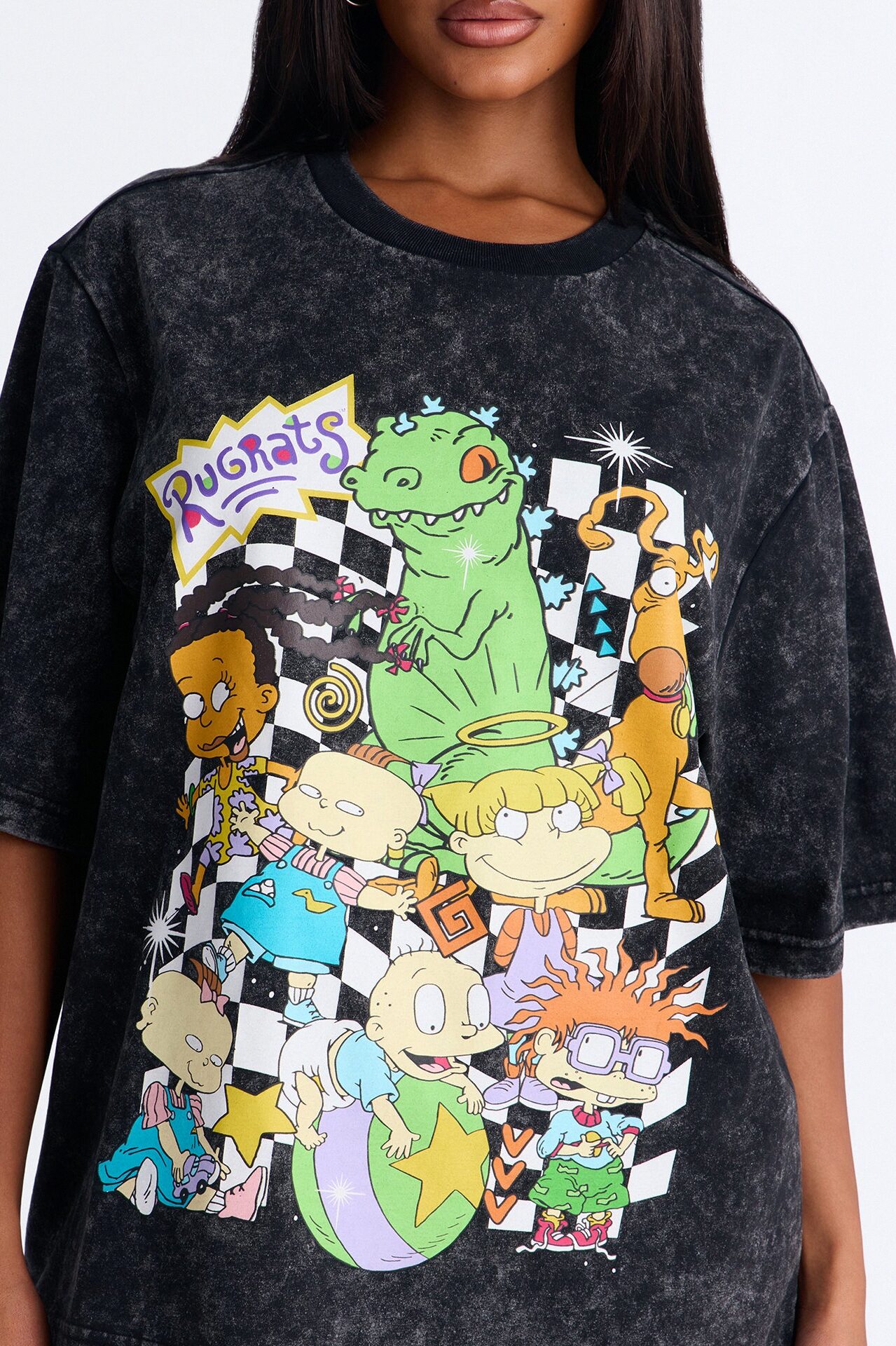Rugrats Washed Boxy Tee - Black Wash