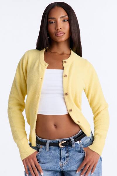 Cozy Feels Cardigan - Yellow