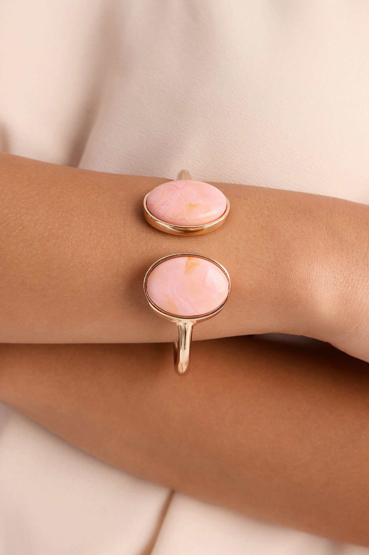 Dreamy Stone Bracelet - Gold/Pink