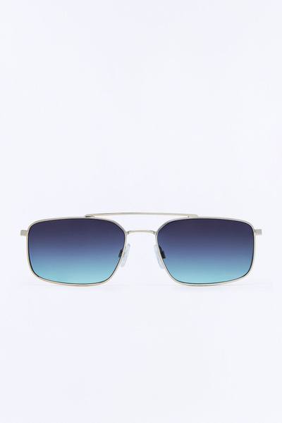 Daybreak Flyer Sunglasses - Silver/Blue