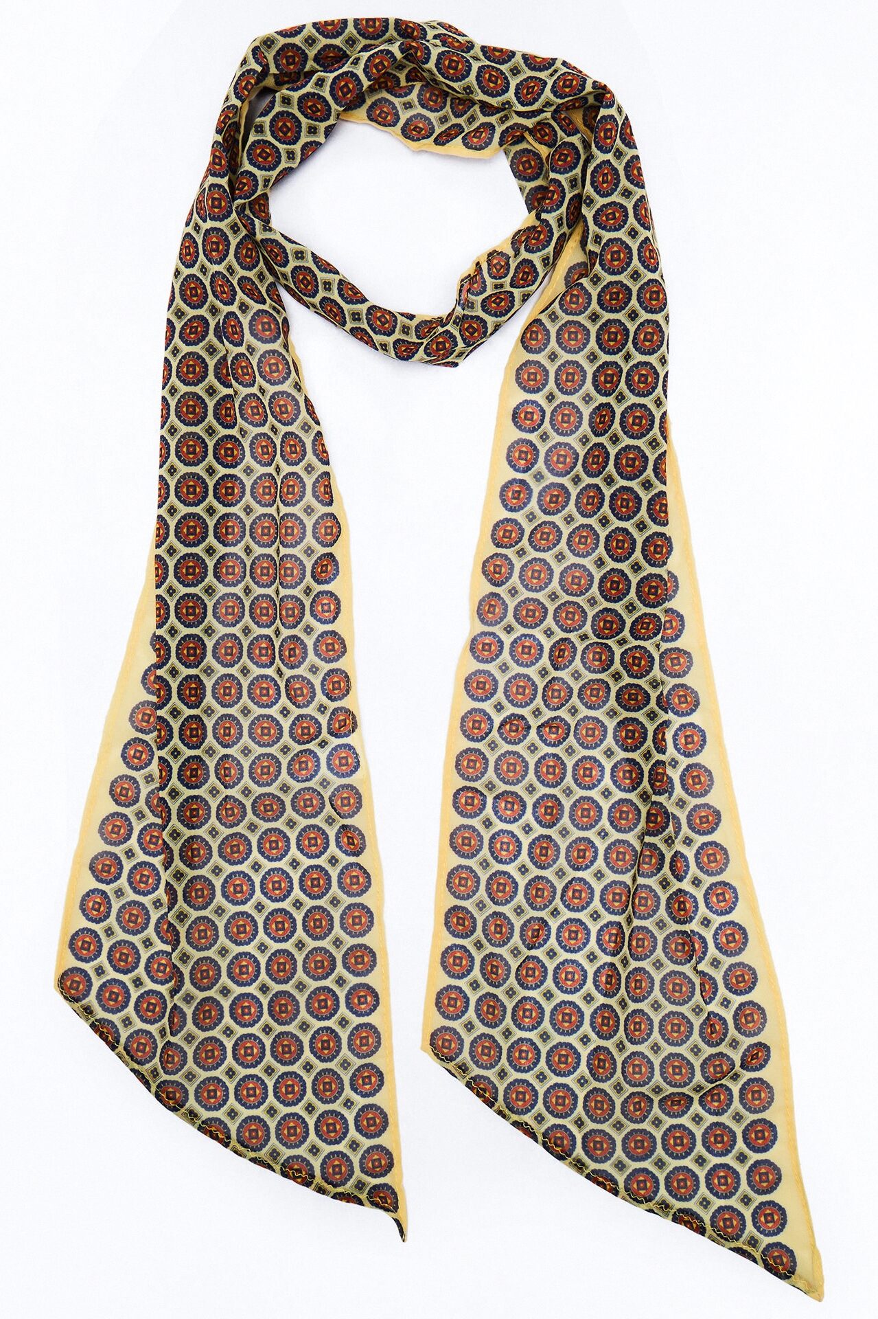 Flowing Muse Skinny Satin Scarf - Multi Color