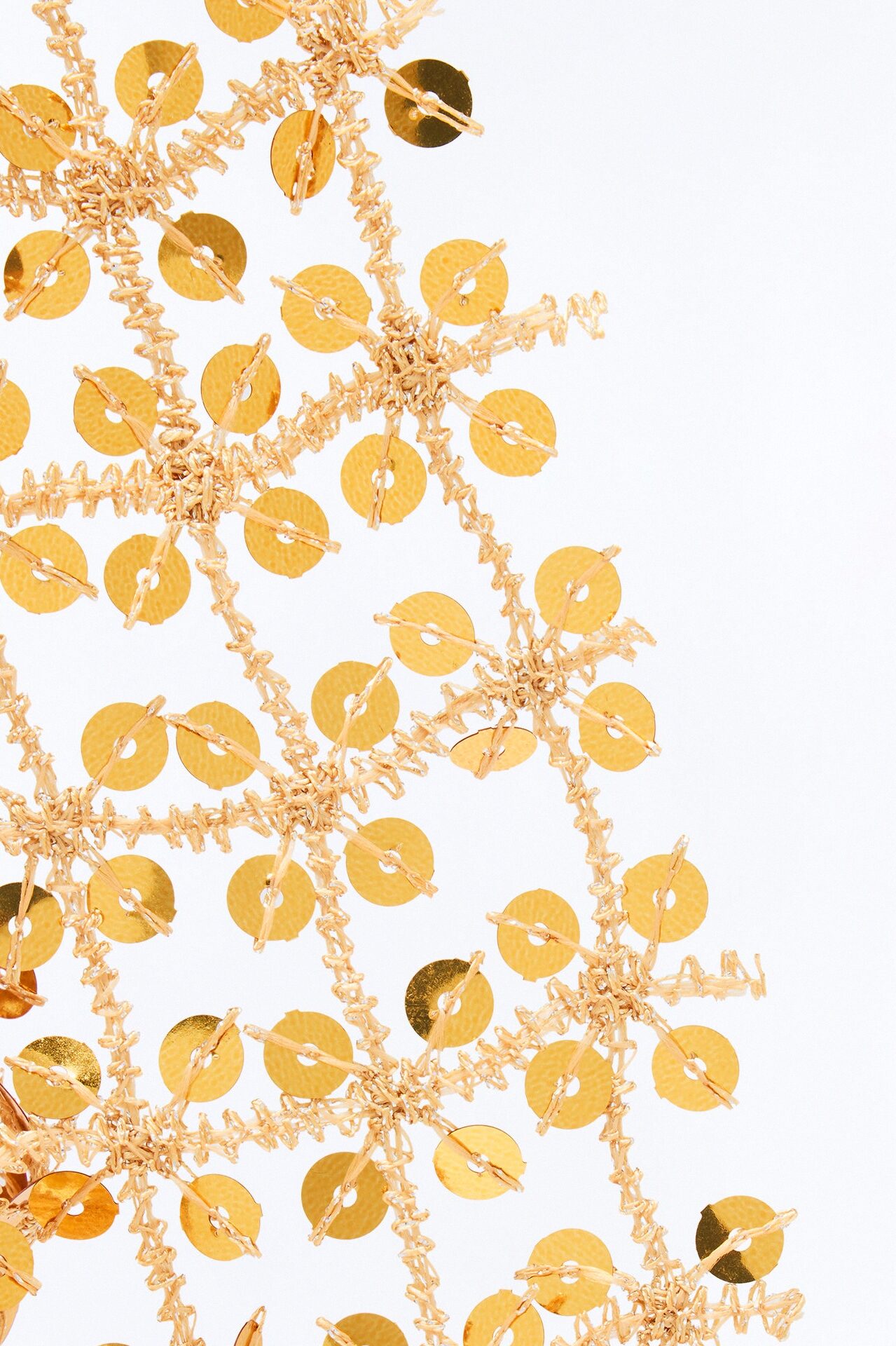 Flashing Lights Skinny Sequin Scarf - Gold