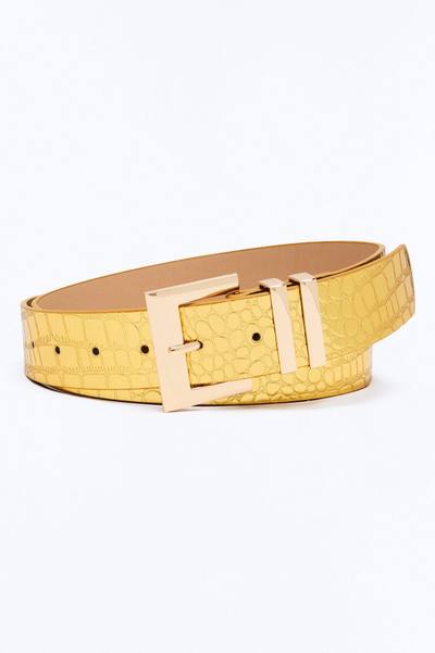 Too Far Gone Leather Belt - Gold
