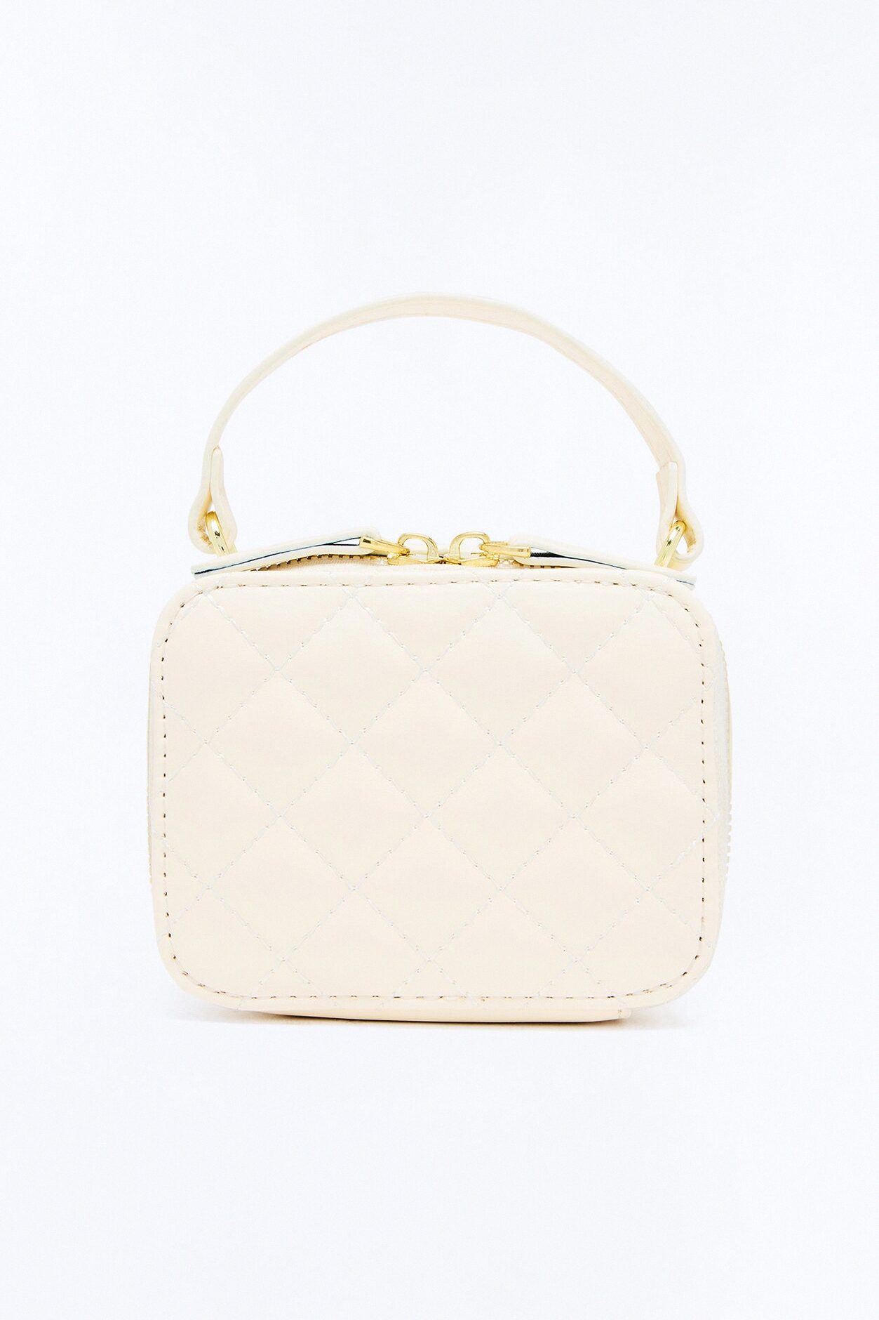 On The Go Mini Faux Leather Crossbody Handbag - Ivory