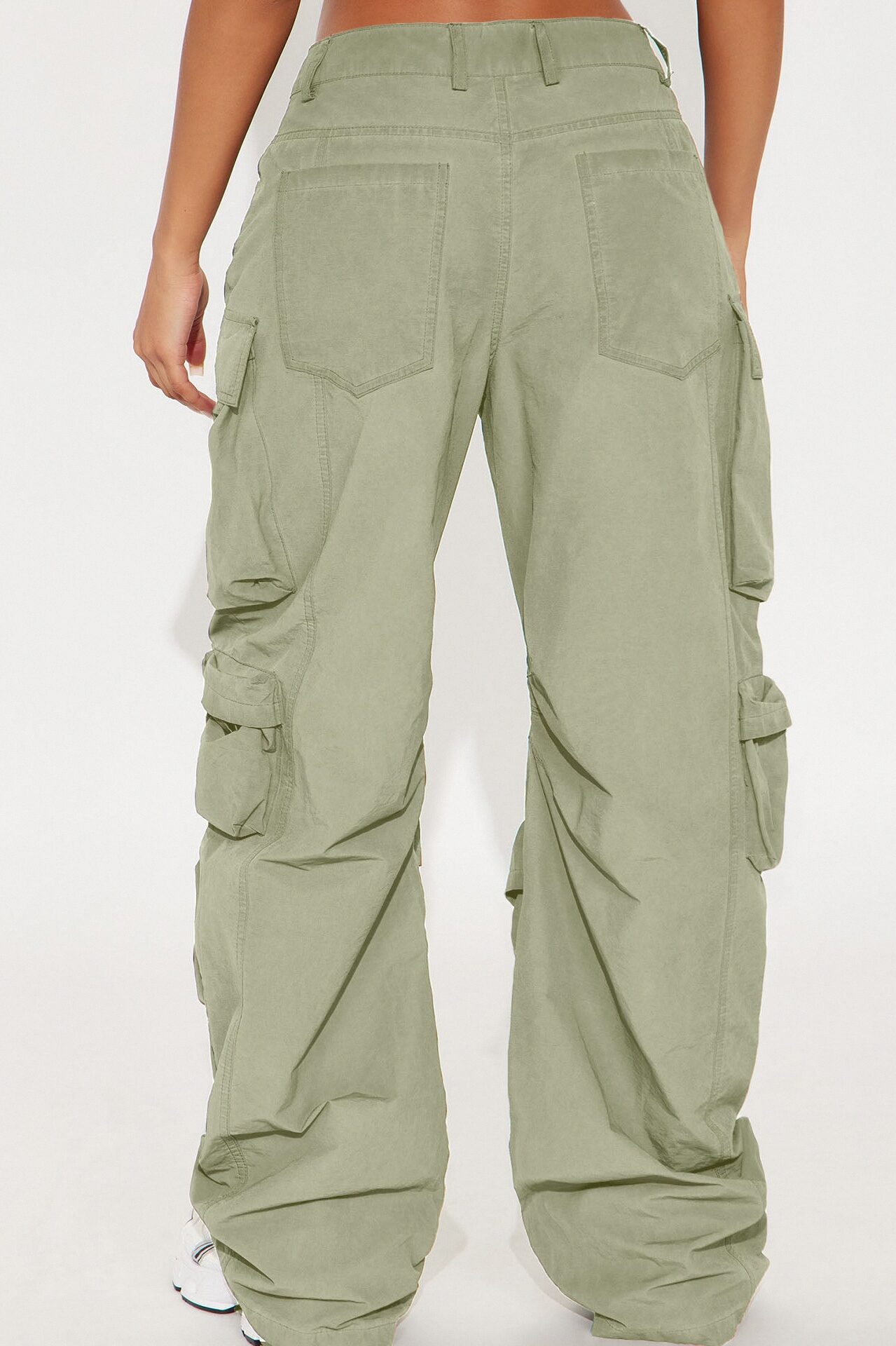 Talk It Up Oversized Cargo Pant - Sage