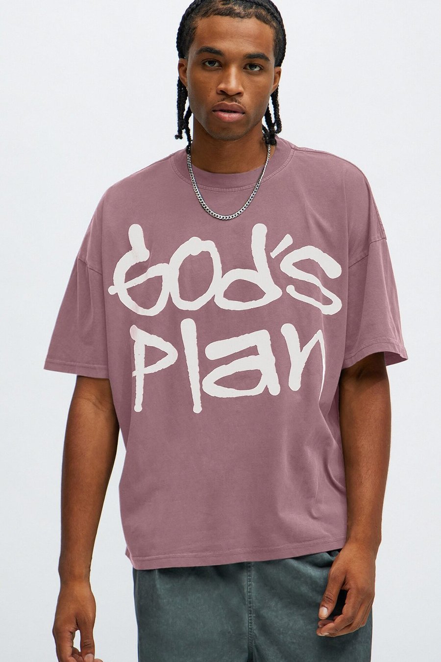 God's Plan Oversized Short Sleeve Tee - Black