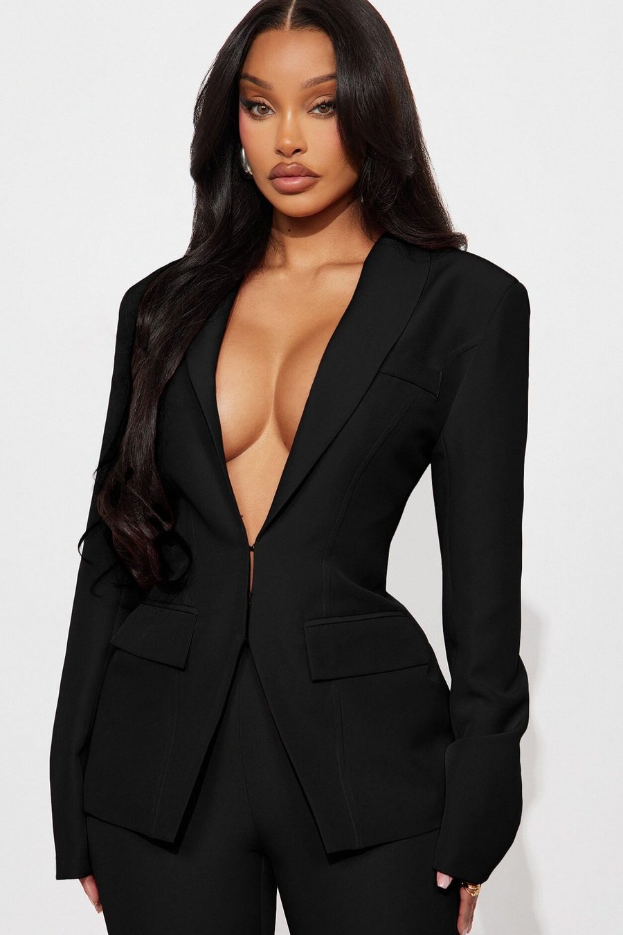 About Her Business Hourglass Blazer - Red