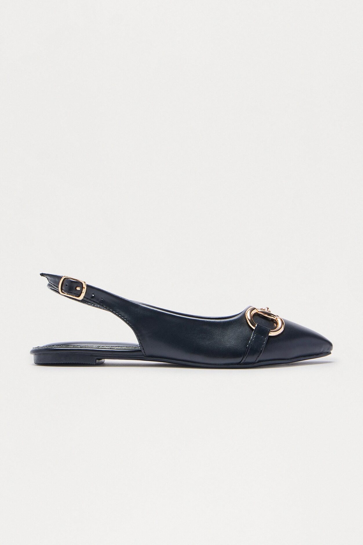 Yale Hardware Slingback Flats - Black