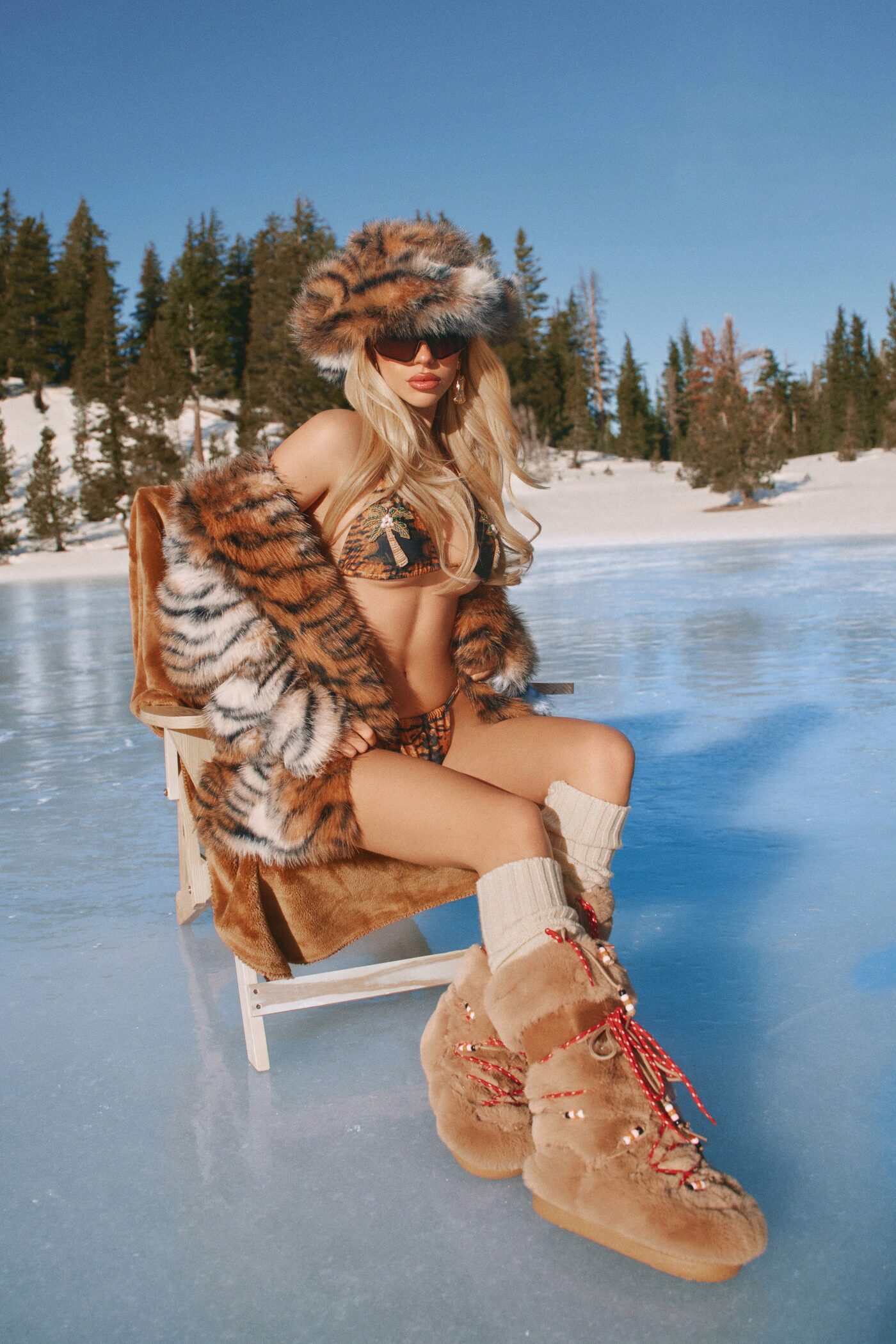 Run Wild Faux Fur Jacket - Brown/combo