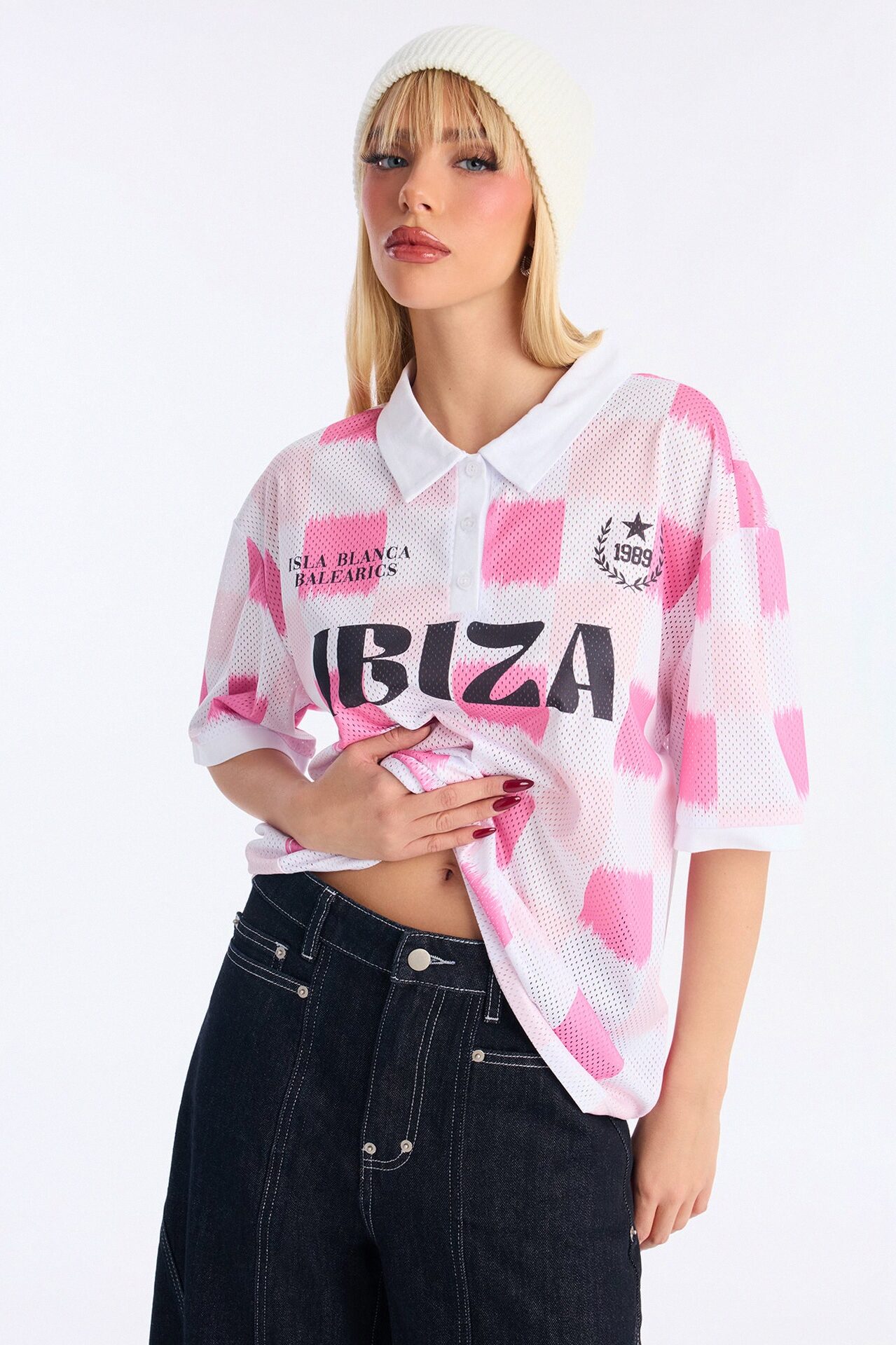 Ibiza Checkered Jersey - Pink/combo