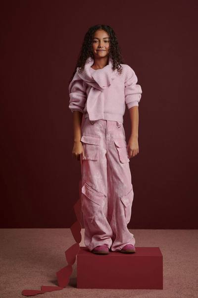 Mini Making Moves Tie Dye Wide Leg Cargo Jeans - Pink