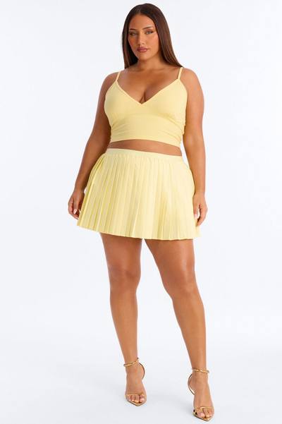 Sharon Pleated Skort - Yellow