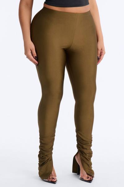 Always Confident High Rise Tricot Ruched Legging - Green