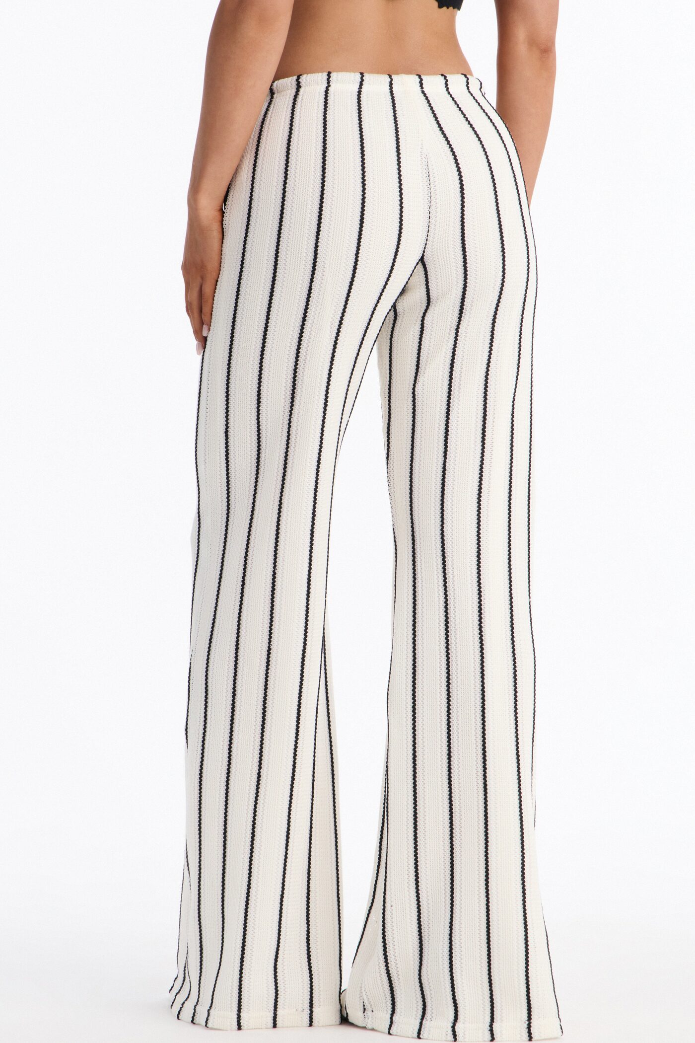 Rosalie Wide Leg Crochet Pant - White/combo